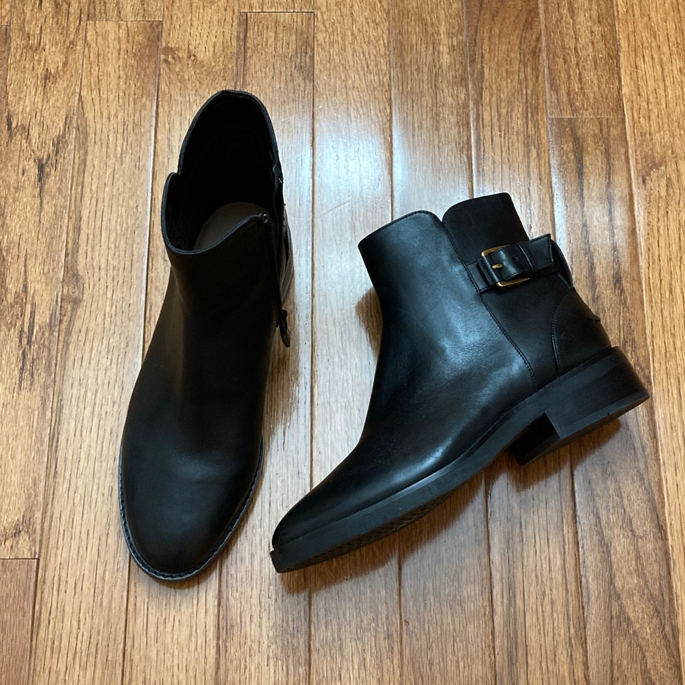 Cole Haan Black Ankle Booties with Buckle